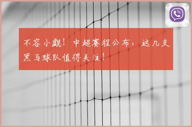 不容小觑！中超赛程公布，这几支黑马球队值得关注！